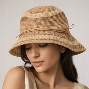 Helen Kaminski Australia Provence Striped Raffia Sun Hat